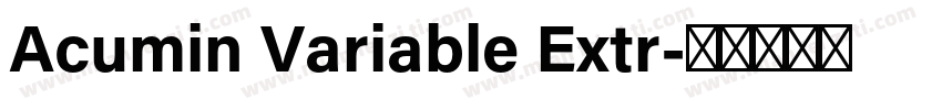 Acumin Variable Extr字体转换